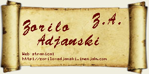 Zorilo Ađanski vizit kartica